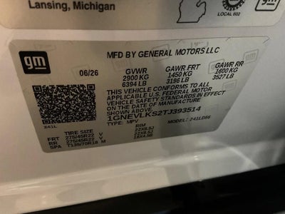 2026 Chevrolet Traverse RS