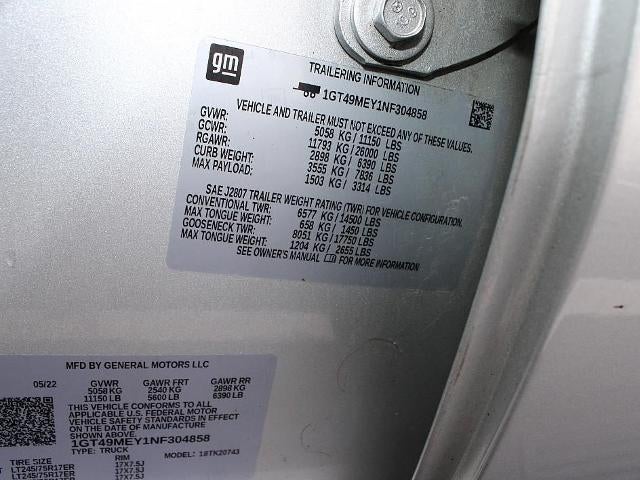 2022 GMC Sierra 2500 HD Crew Cab Standard Box 4-Wheel Drive SLE