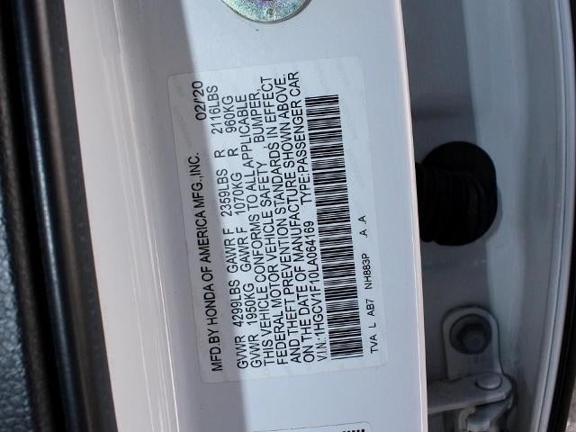 2020 Honda Accord Sedan LX 1.5T CVT